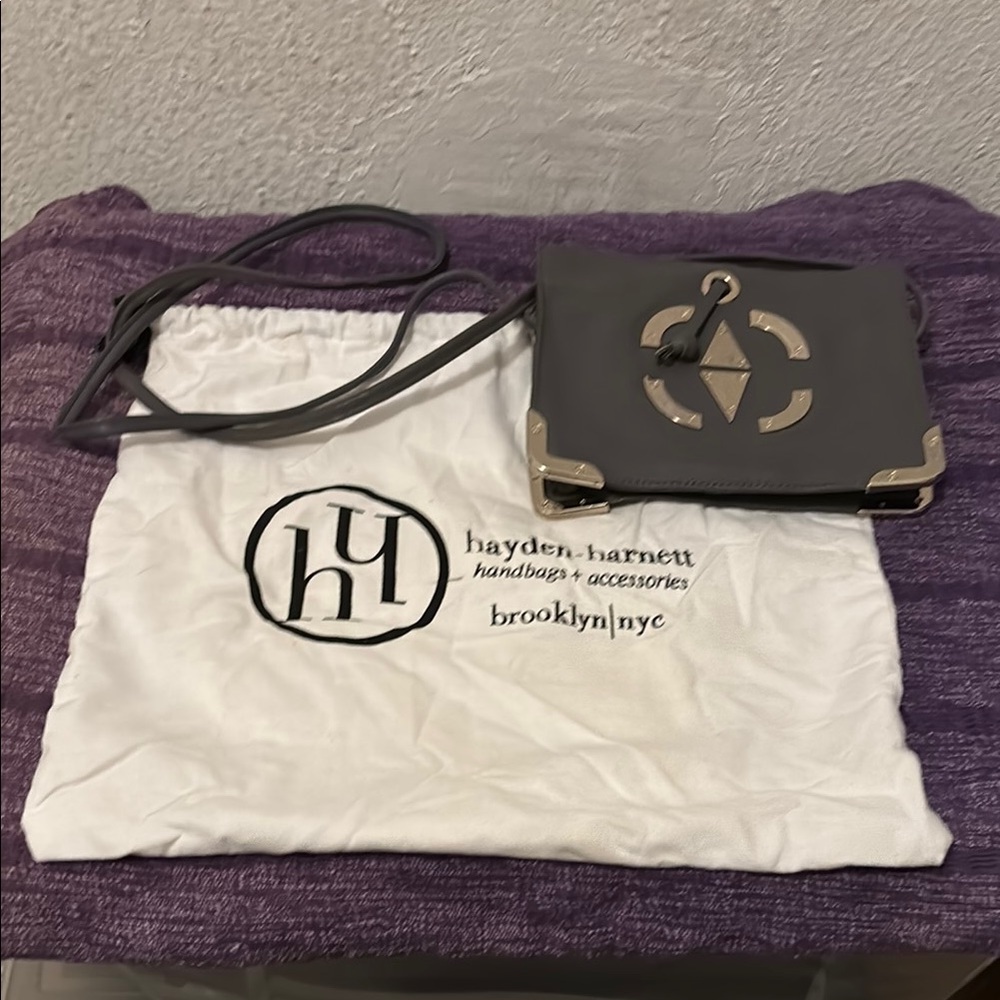Hayden Harnett Gray Crossbody Bag